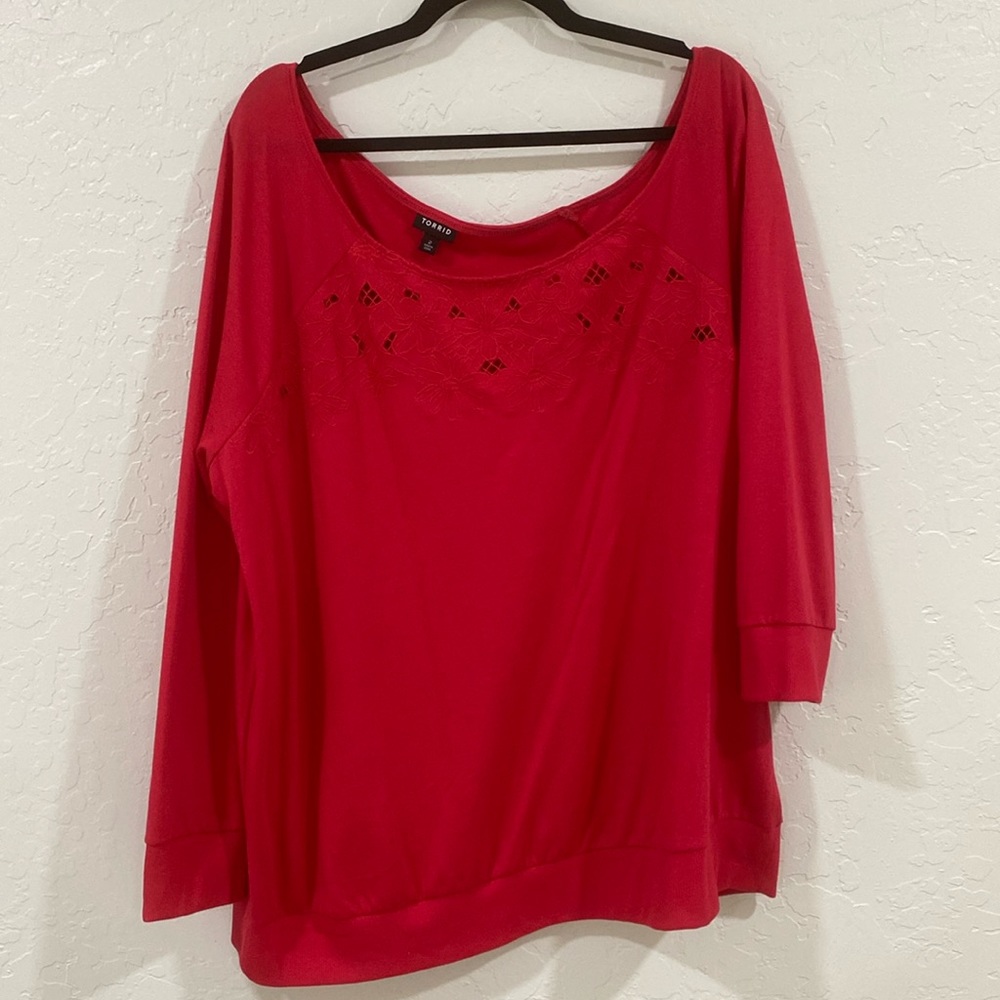 Torrid Off-Shoulder French Terry Sweatshirt size 2/2x/18-20